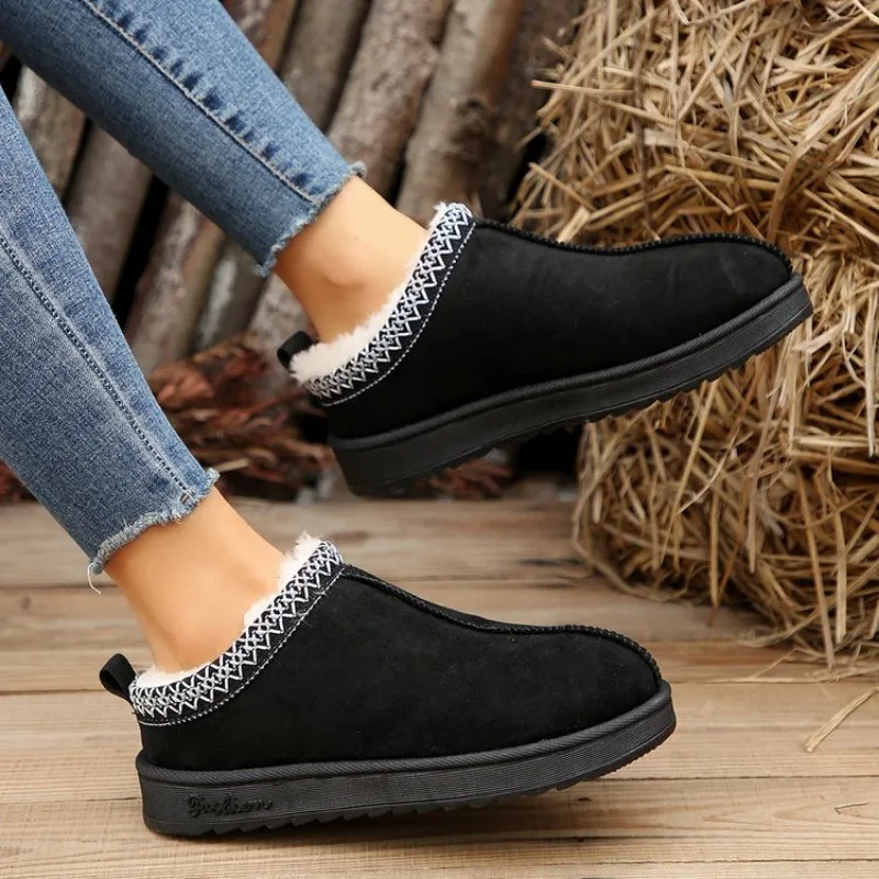 Slippers Sandals Shoes Chelsea Ankle Snow Boots Women Winter Fur Short Plush Flats Platform Shoes Flip Flops