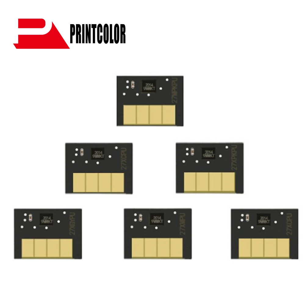 roller thermal printer 6pc /set ARC chip For HP 727 Ink Cartridge Permanent Chip For HP T920 T1500 T2500 T930 T1530 T2530 Printer show ink each time printer toner chip