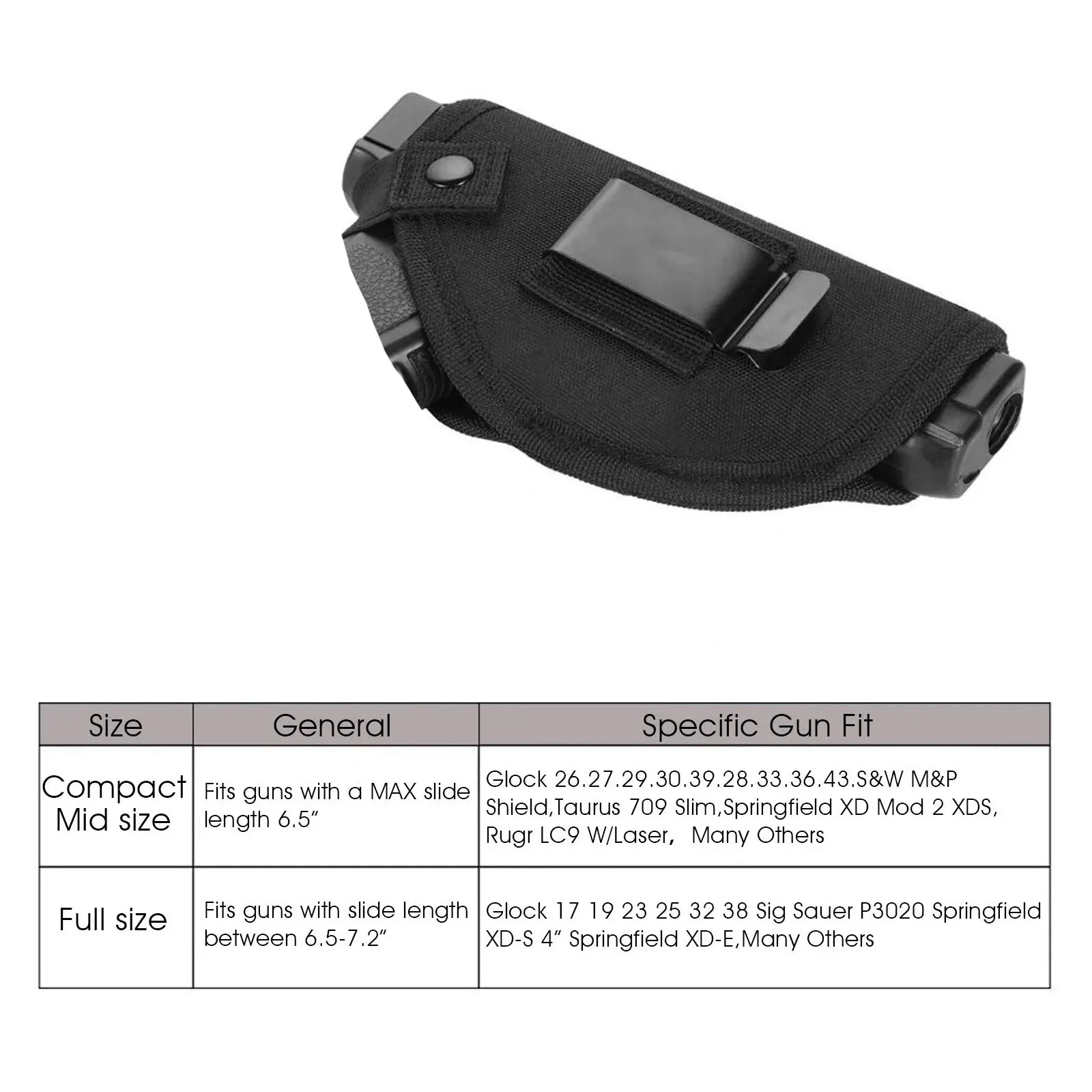 Nylon Concealed Gun Holster for 9mm Pistols