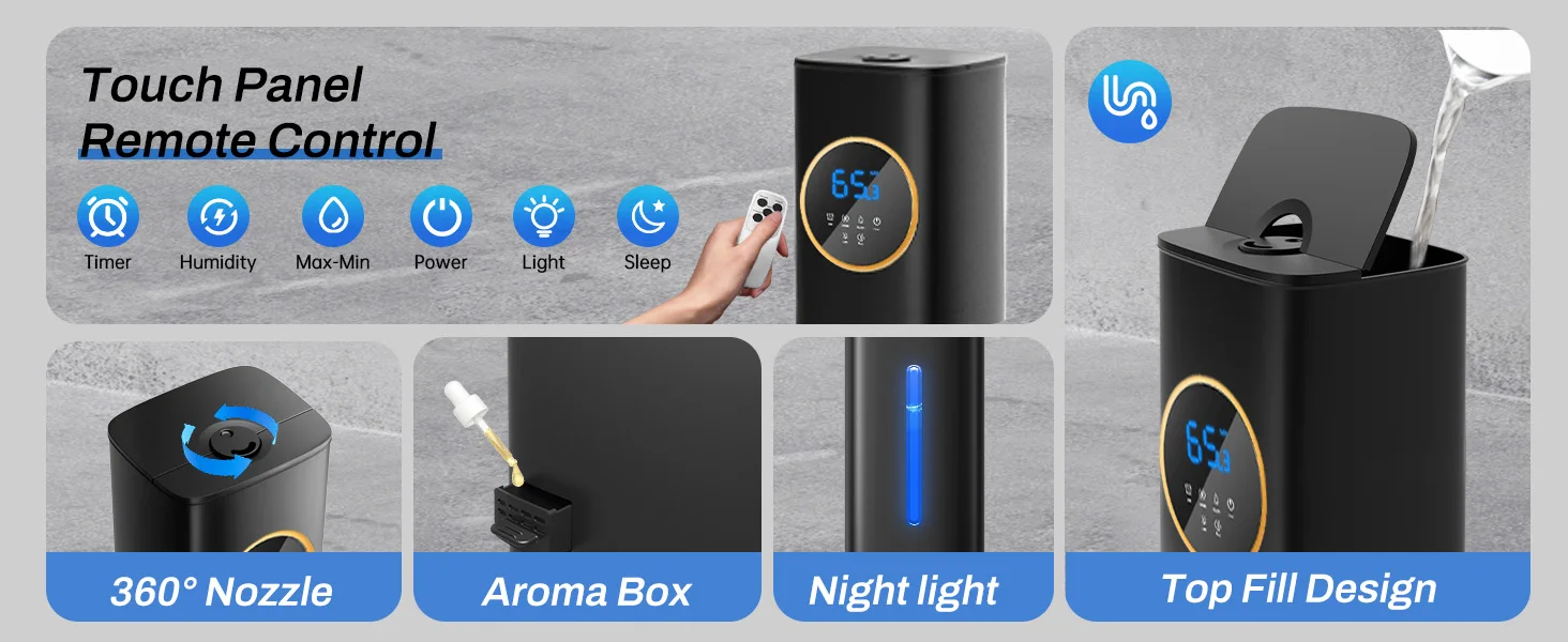 humidifiers for bedrooms with night light