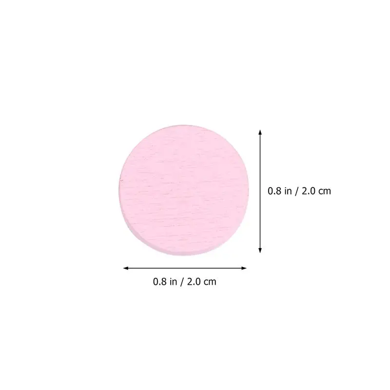 50pcs 감각 라운드 조각 다채로운 라운드 나무 동그라미 아이 수제 공예 교육 수공예품 학생 교육 에이즈 나무 장난감