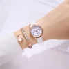 Personalized Cat Pu Leather Children's watch 3 Colors Cartoon Wristwatch For Student Girls Gift With Bracelet 5