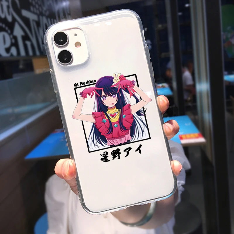 Cute Oshi No Ko Anime Ai Hoshino Phone Case for IPhone 15 14 13 12 Pro MAX  11 X XS Max XR SE2 8 7 15 Plus clear Soft Cover Coque - AliExpress