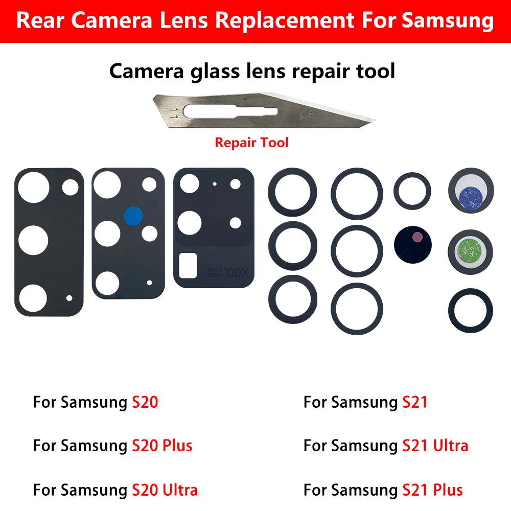 Rear Back Camera Glass Lens For Samsung S23 S22 S20 Plus Ultra