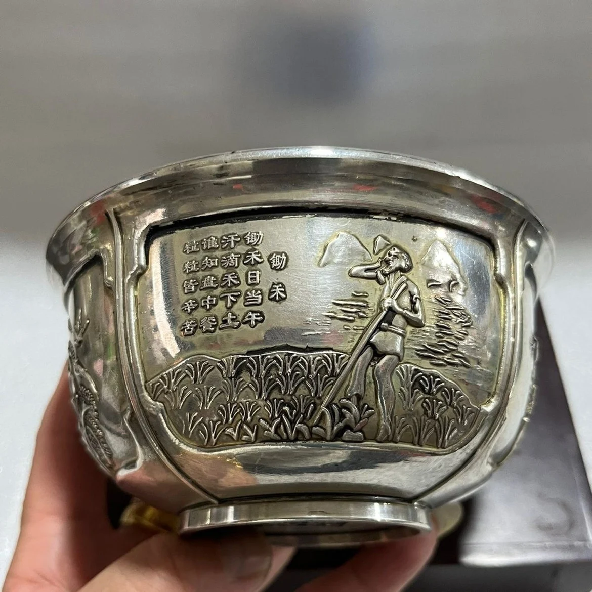 

Посеребренная Чаша, разнообразная чаша Zhenguan, маленькая чаша для сбора, ремесло, украшение для дома