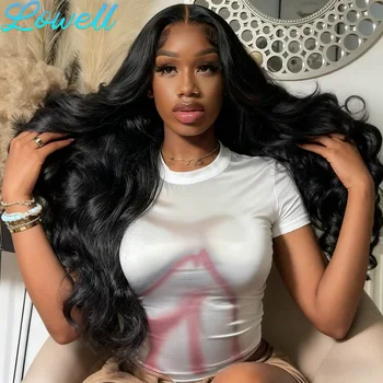 260% Density 13x6 Body Wave Lace Front Wigs Human Hair Pre Plucked 13x4 HD Transparent Lace Frontal Wigs Glueless Human Hair Wig 1