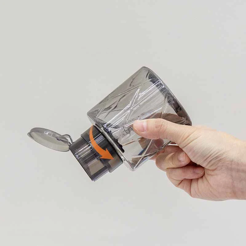 PET Lockable Nail Polish Storage Bottle with Pump Dispenser