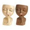 3d Face Planter Resin Flower Pot Resin Women Head Planter Pot with Drainage Hole for Indoor Outdoor Plants 3d Figurine Flowerpot 4
