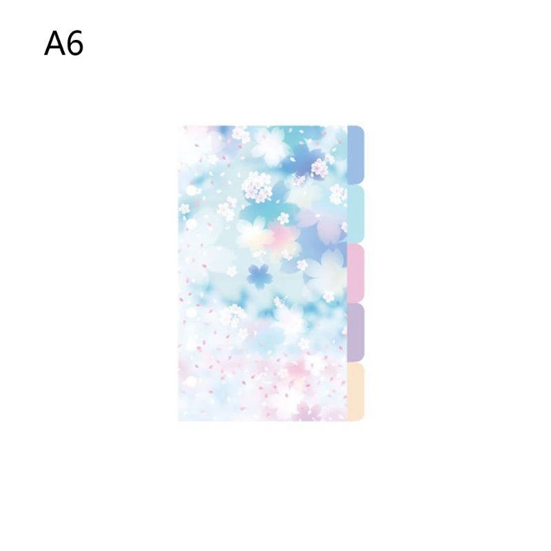 Blossom 6 Ring Binder Dividers Tab Dividers Loose Binder Index Separator for Office School Home 5Kit