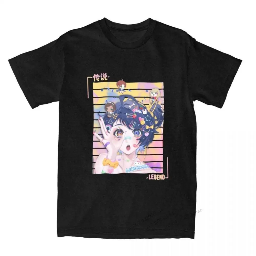 

Men's T-Shirt Ai Ohto Wonder Egg Priority Fashion Pure Cotton Tee Shirt Short Sleeve Anime T Shirt Crew Neck Tops Big Size