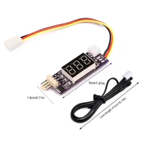 DC 12V 4 Wire PWM Fan Temperature Governor Speed Digital Display Support 3A On/Off Control 1