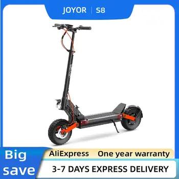 Monopattino Elettrico JOYOR S8 con Motore da 600W, Batteria 48V 26AH, Pneumatici da 10'', Doppio Freno a Disco Meccanico, Velocità Massima 25km/h - E-Scooter
