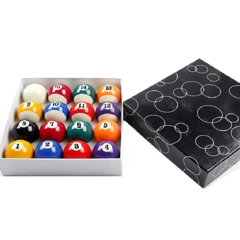 Superior Quality Resin Material 57.2MM Billiard Pool Ball 16pcs/set Black Box