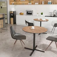 32'' Small Round Dining Table for 2-4 Person, Modern Multipurpose Round Conference Table Small Coffee Meeting Table 2