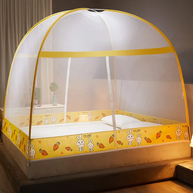 Pop-up-moskitonetz Zelt Faltbare Bett Baldachin Doppel Tür mit