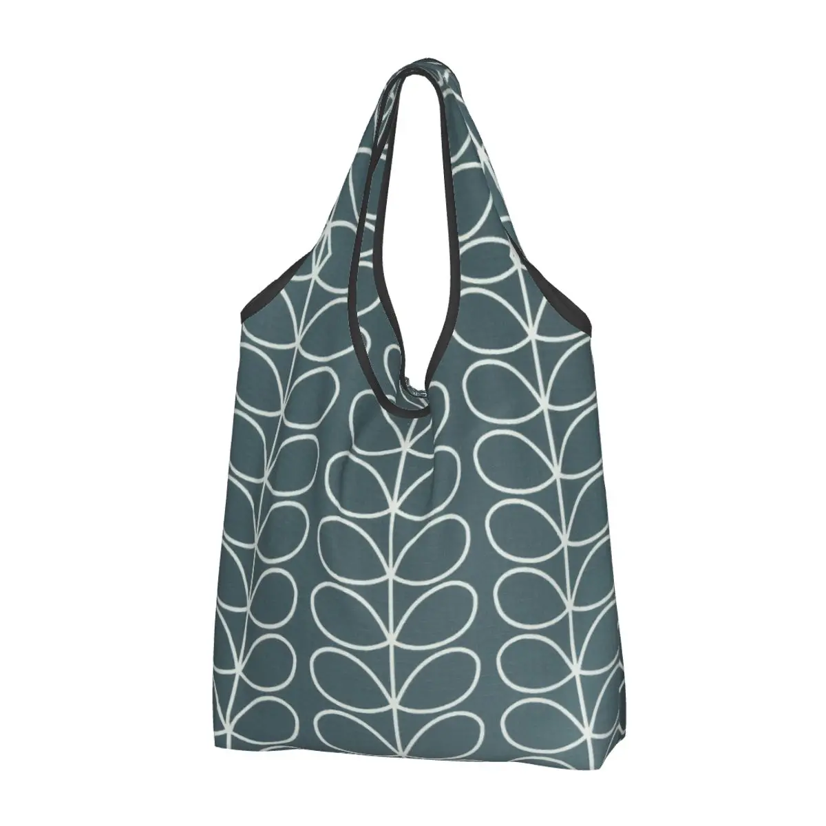 

Orla Kiely Leaf Grocery Bag Durable Large Reusable Recycle Foldable Heavy Duty Simplicity Shopping Tote Bag Washable Lightweight