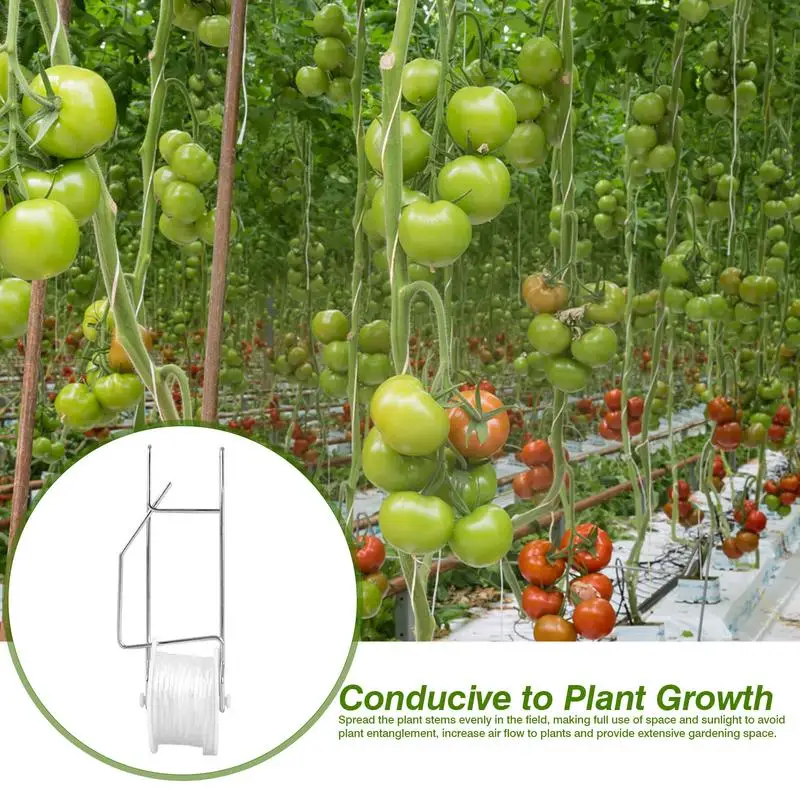 6/10Pcs Plant Roller Hook Tomato Trellis Roller Hooks Tomato Support Hooks For Plant Greenhouse Hook