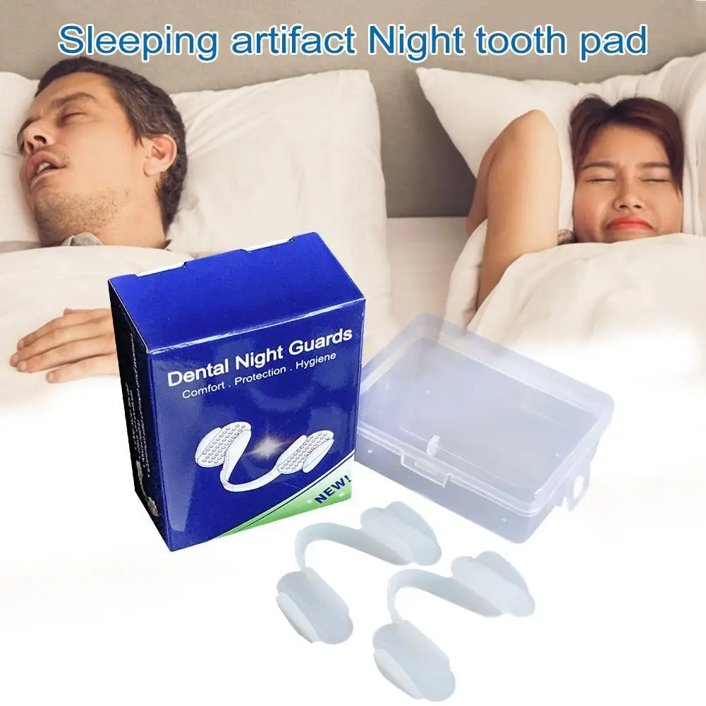 2Pcs Silicone Teeth Mat Soft Dental Mouth Guard Universal Anti-wear Silicone Tooth Pad for Grinding Clenching Teeth at Night