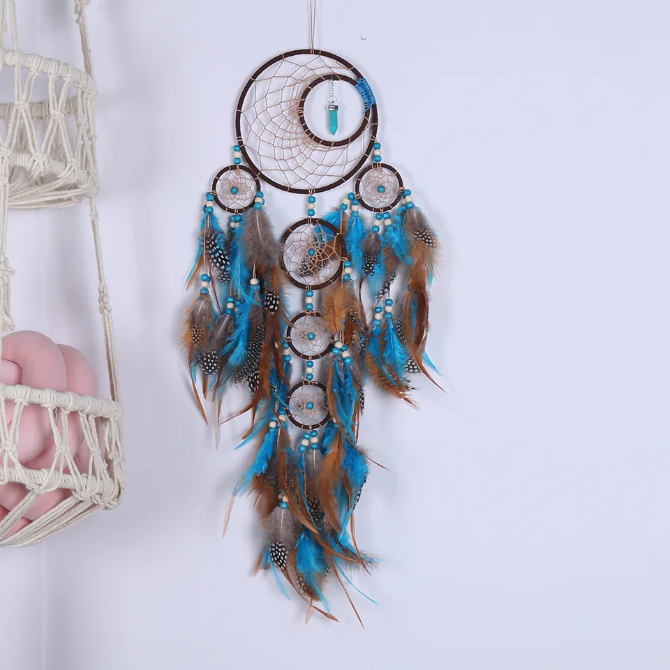 Handmade Eagle Feather Dream Catcher - 31 Inch Wall Hanging For Bedroom, Wedding & Home Decor - View #9