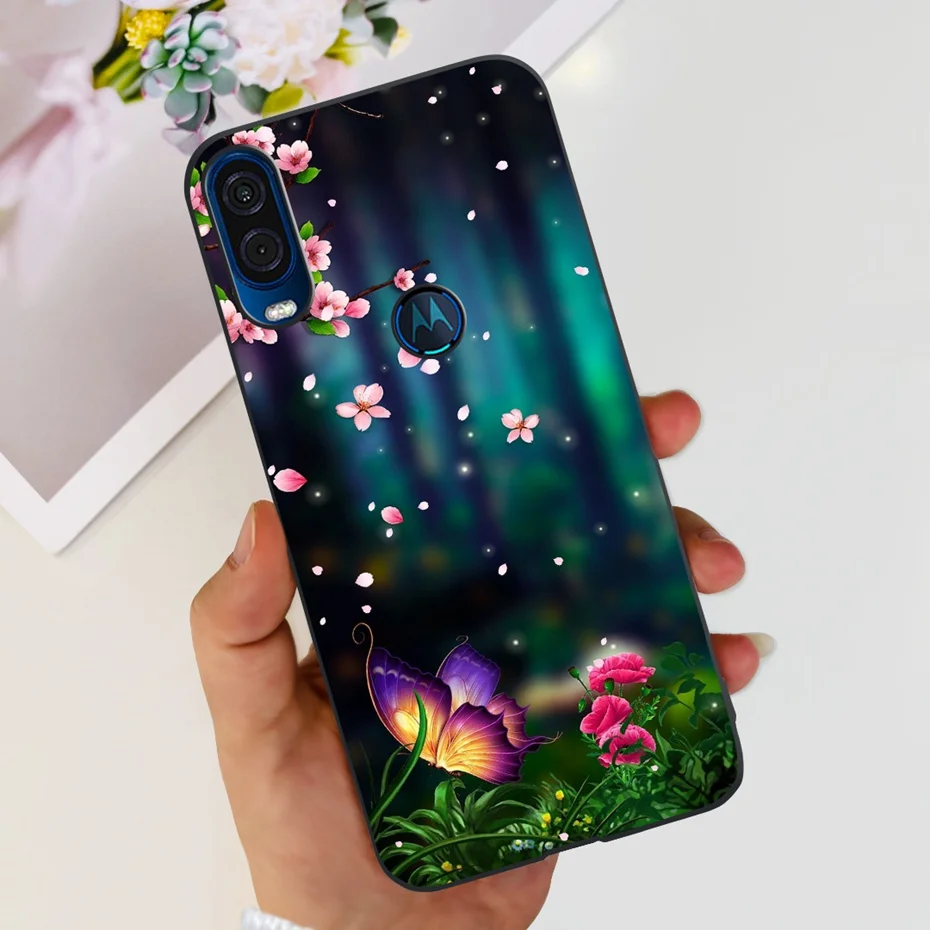 Cute Flower Cat Painted Soft Silicone Phone Case Cover
