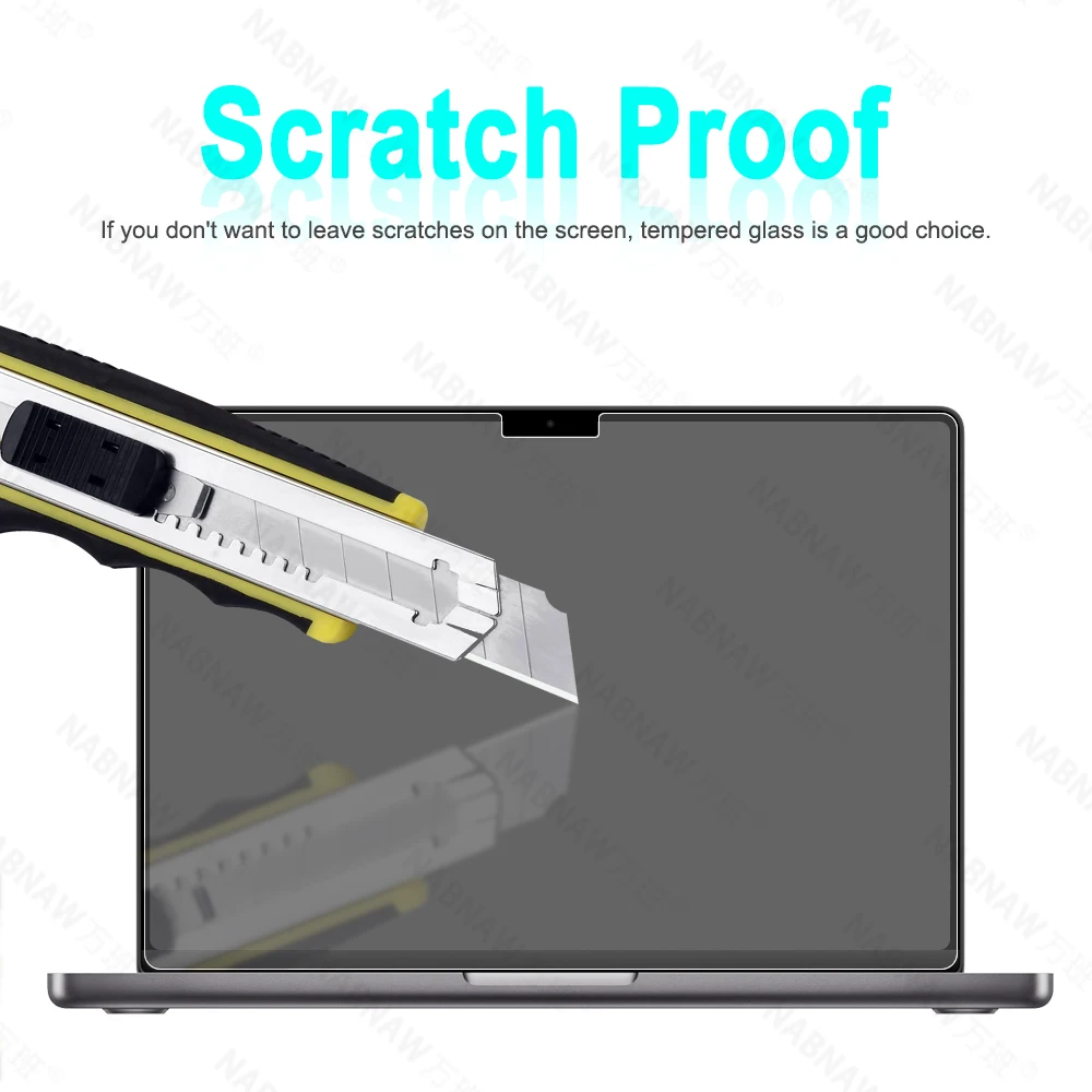 2 Pieces HD Scratch Proof Screen Protector Tempered Glass For Apple MacBook Pro 14.0 inches 2023 Laptop Protective Film 6