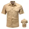 Summer Short Sleeve Shirt Men Tactical Polo Shirt Tops Outdoor Breathable Quick Dry Casual Camping Hiking Fishing Work Shirts 1