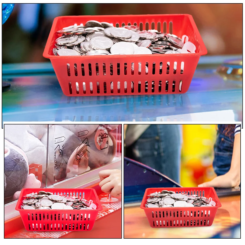 Coin Vending Basket Heavy Duty Display Holder Plastic Baskets Game Container Small Bins Coins Storage