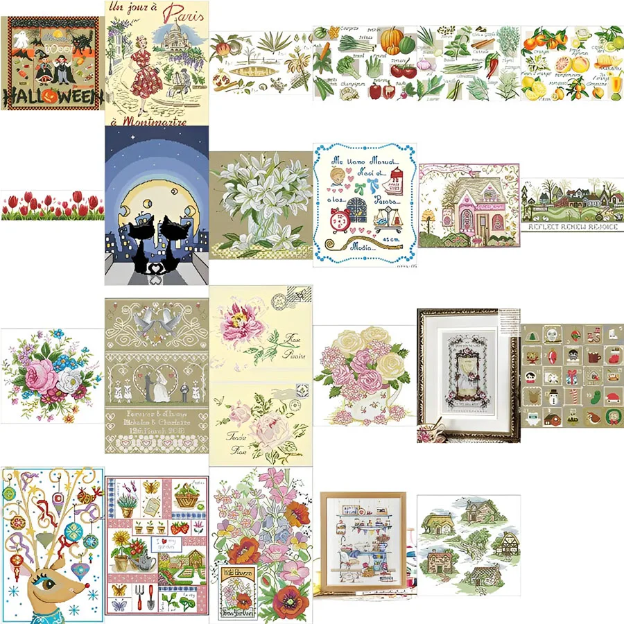 Top Selling 4.87usd 5 Counted Cross Stitch 11CT 14CT 18CT DIY Chinese Cross  Stitch Kits Embroidery Needlework Sets