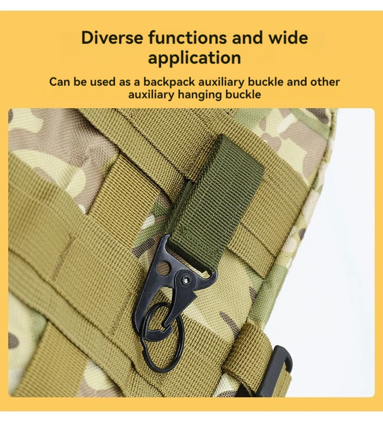 Description Picture 5 of itemTactical Hanging Buckle Molle Nylon Webbing Carabiner Belt Triangle Keychain for Outdoor Climbing Camping Tool Accessory
