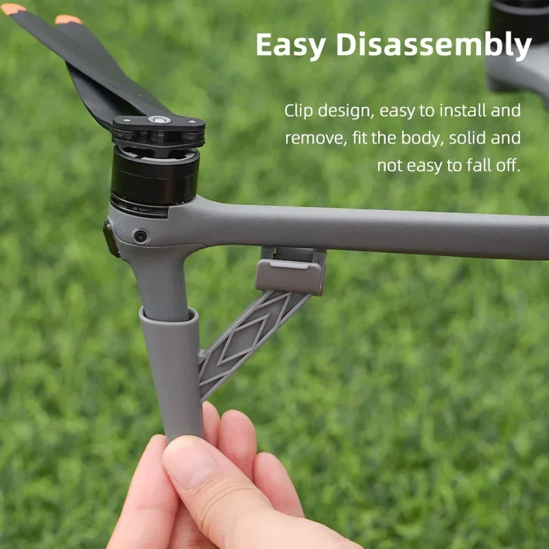 Train d'atterrissage rehaussé pour DJI Air 3 – Protection fuselage, gris clair