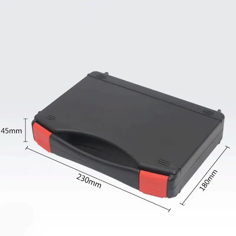 

230x180x45mm Plastic Hard Case Black Briefcase ToolBox Carrying Case Portable Tool Case, Protect Tools, Testing Equipment