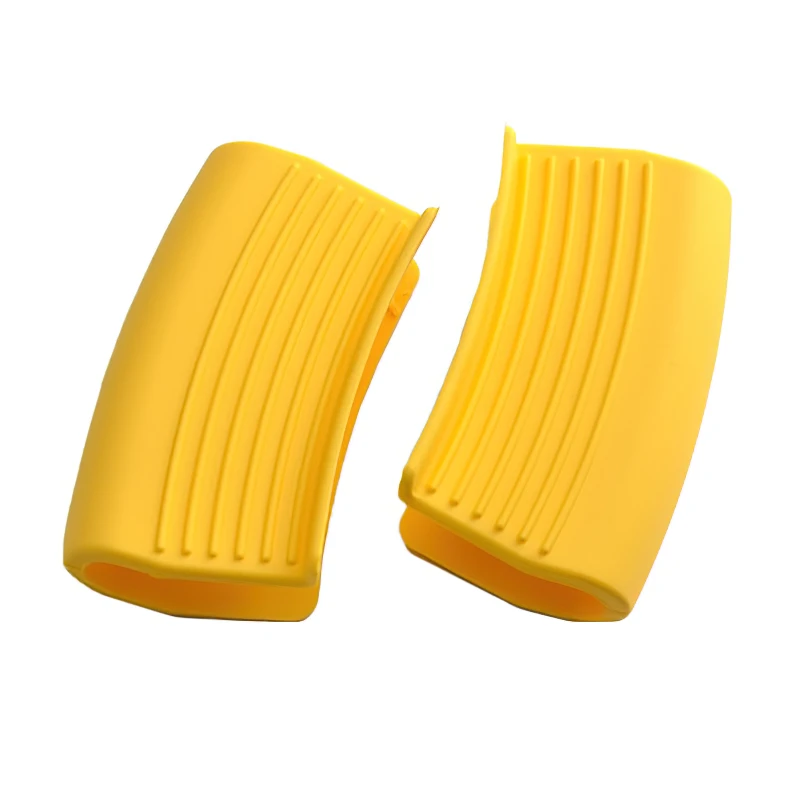 Silicone Pan Handle Cover Insulated Pot Ear Clips Grip Sleeve Glove Kitchen Tools 1 Pair
