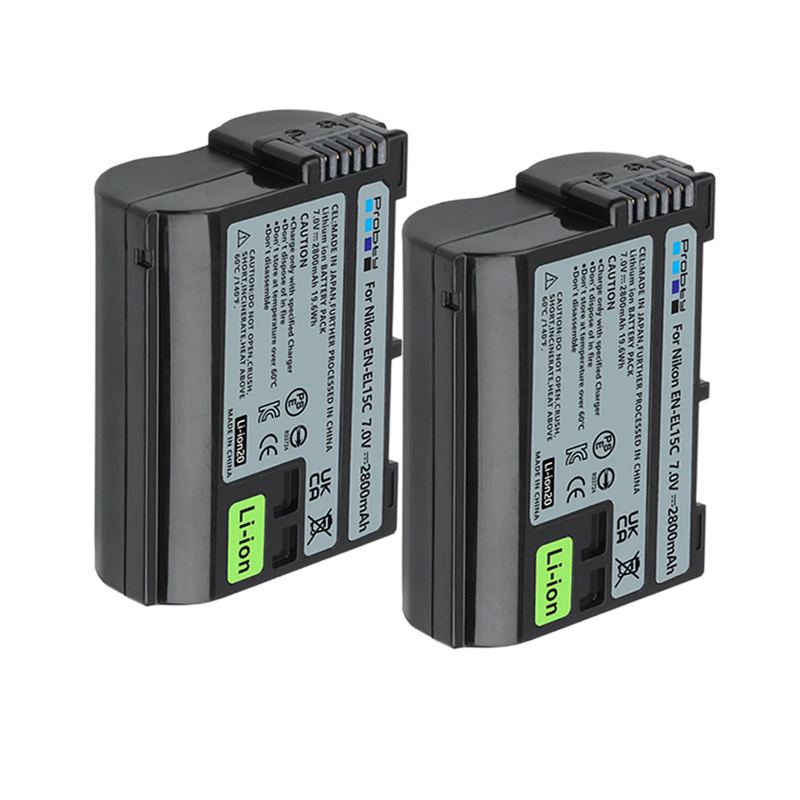 Ayex Set 2 Batterie EN-EL15 + Caricatore Doppio USB Per Nikon D7000, D7100, D7200, D800, D850, 1 V1 - 4