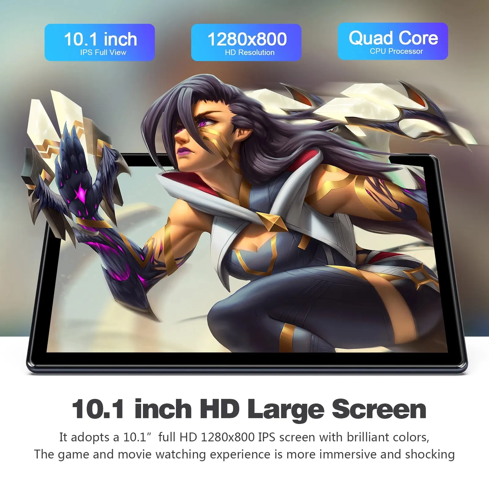 PRITOM ȵ̵ 10 º, 10.1 ġ, 2GB RAM, 64GB ROM,  ھ μ, HD IPS ȭ, 8.0 MP ĸ ī޶, 