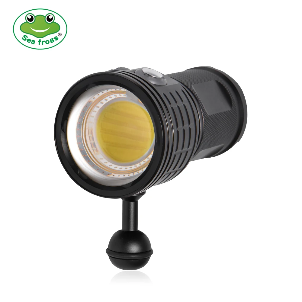 

Seafrogs Professional 100Meter 6000lm DIving Torch Super Bright Flashlight IPX8 Highest Waterproof Rating With 18650 Battery