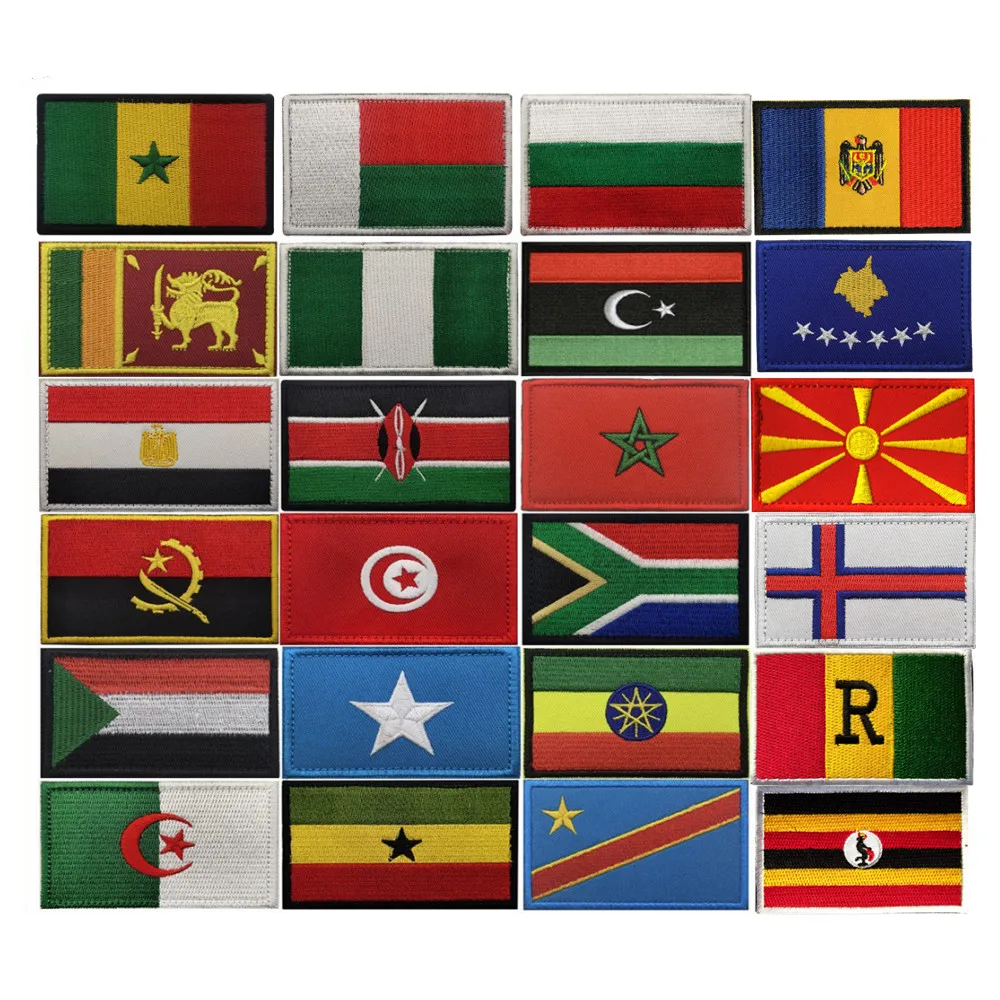 3D Africa Flag Egypt Kenya Algeria Nigeria Angola Tunisia Morocco Sudan