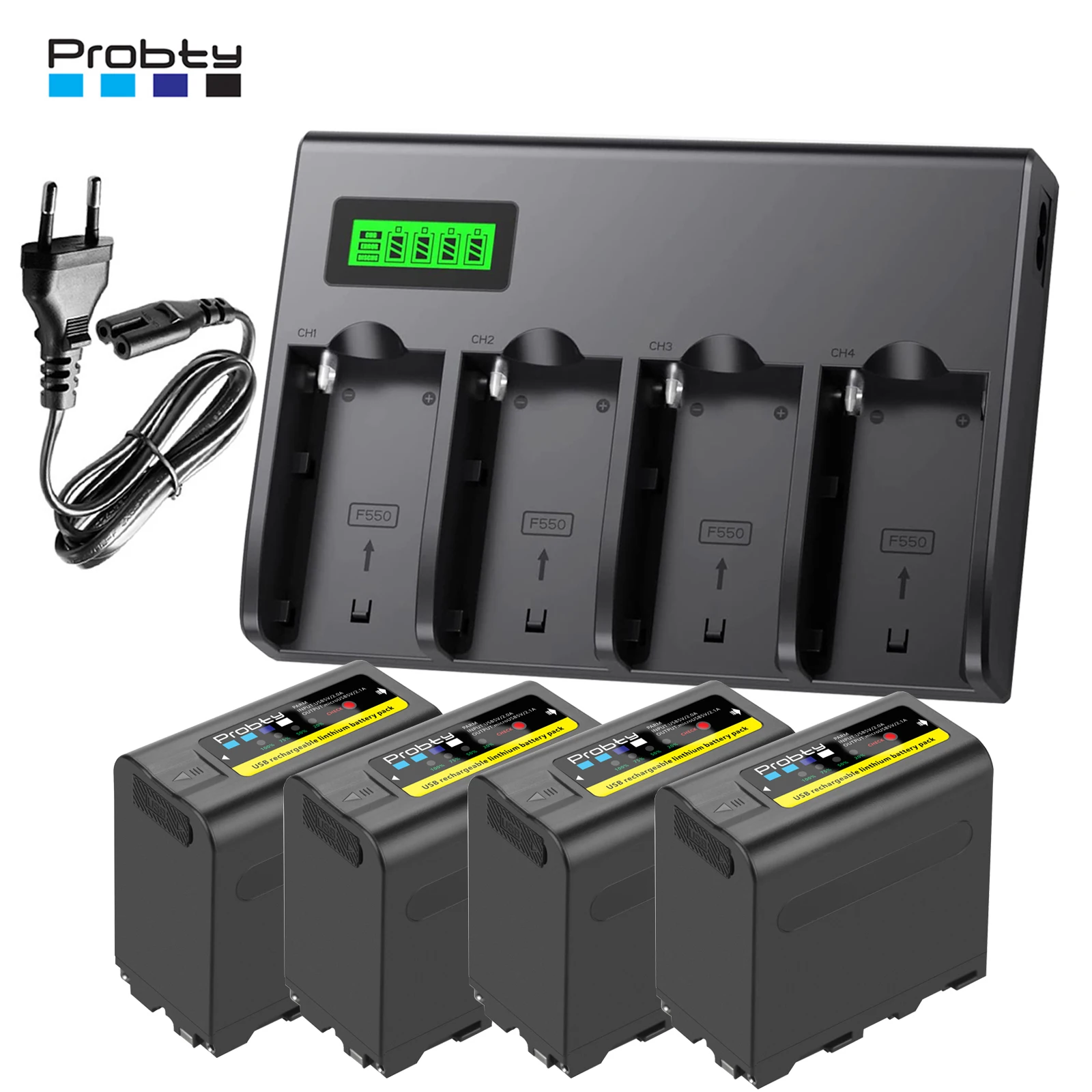 Bateria com Lcd Carregador Rápido para Sony Plm100 Ccd-trv35 Mvc-fd91 Mc1500c Np-f980 Np-f970 Npf960 Npf970 Np-f550 Luz de Vídeo Led