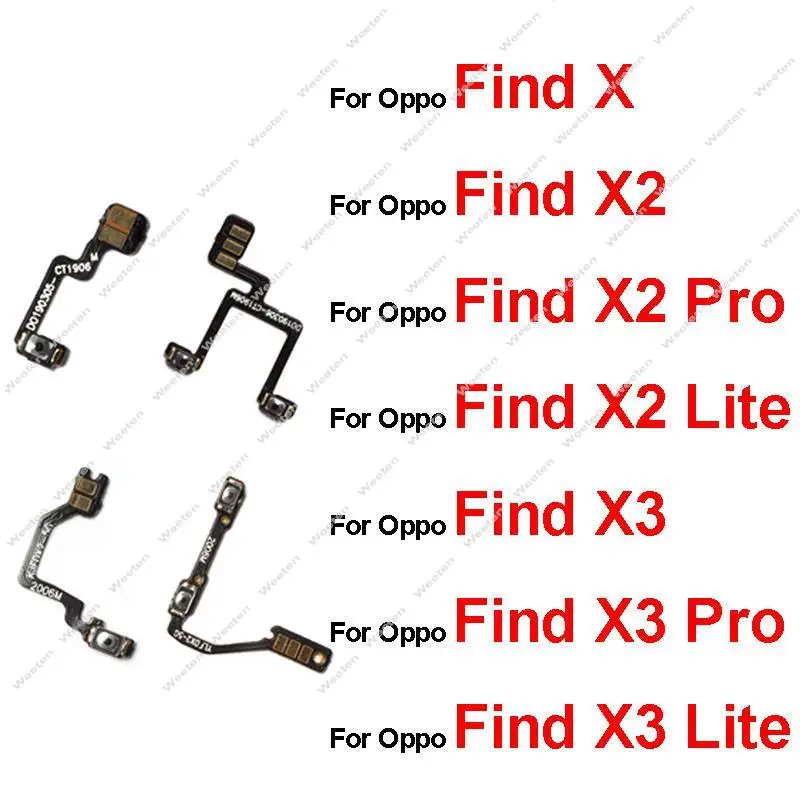 

Power Volume Flex Cable For OPPO Find X2 X3 Lite X2 X3 Pro Power Volume Side Button Flex Ribbon Replacement Parts