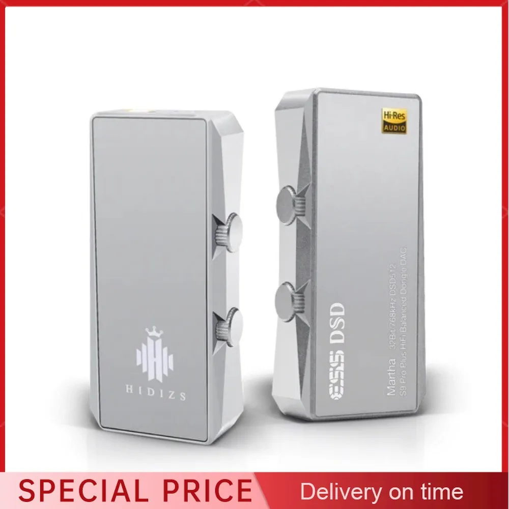 Hidizs S9 Pro Plus Martha HiFi Balanced Dongle USB DAC AMP Headpone Amplifier ES9038Q2M Hi-Res Audio DSD512 3.5mm 4.4mm Audirect