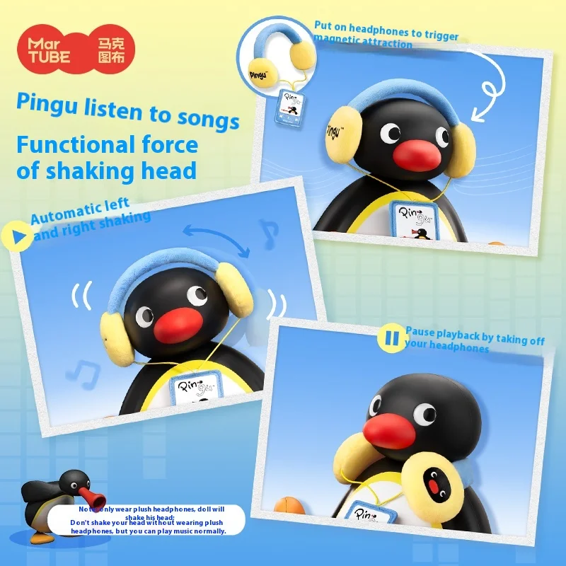 MARTube ピングー Bluetooth スピーカー音楽鑑賞首振りビッグ