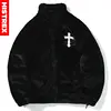 HISTREX Men Rabbit Fur Jacket Parkas,Hip Hop Fluffy Coat,Winter Fleece Overcoat,Harajuku Outerwear Streetwear,Korean Y2k Clothes 2