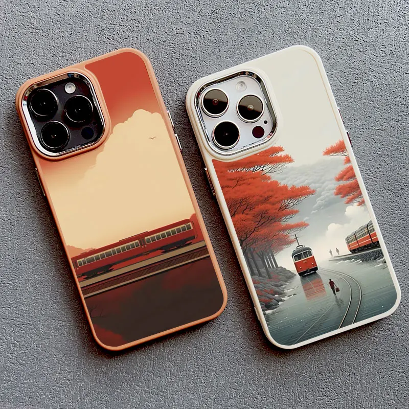 Autumn Maple Leaf Scenery Silicone Phone Case