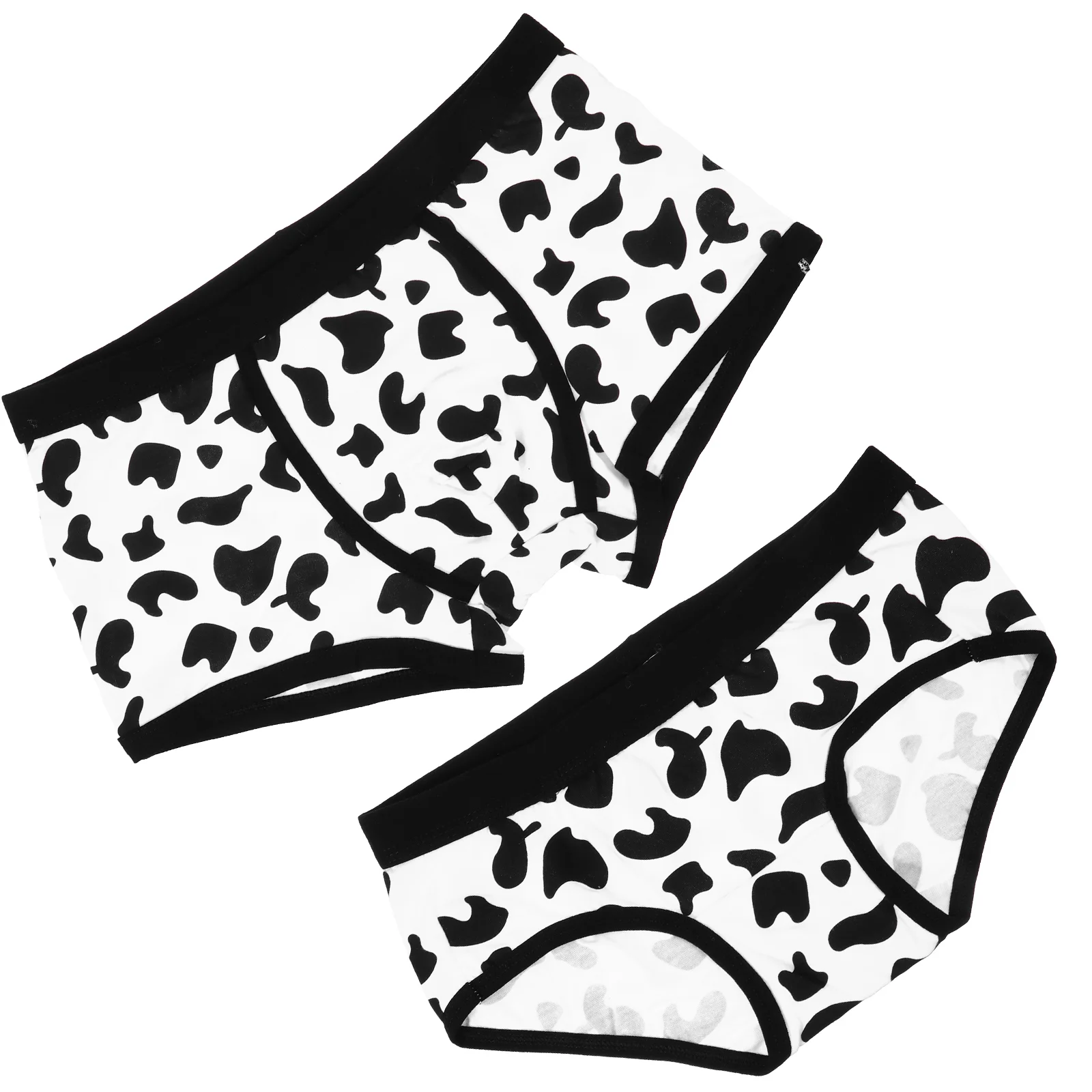 

2 Pcs Man Panties Household Cow Couple Cute Breathable Women Brief Lovers