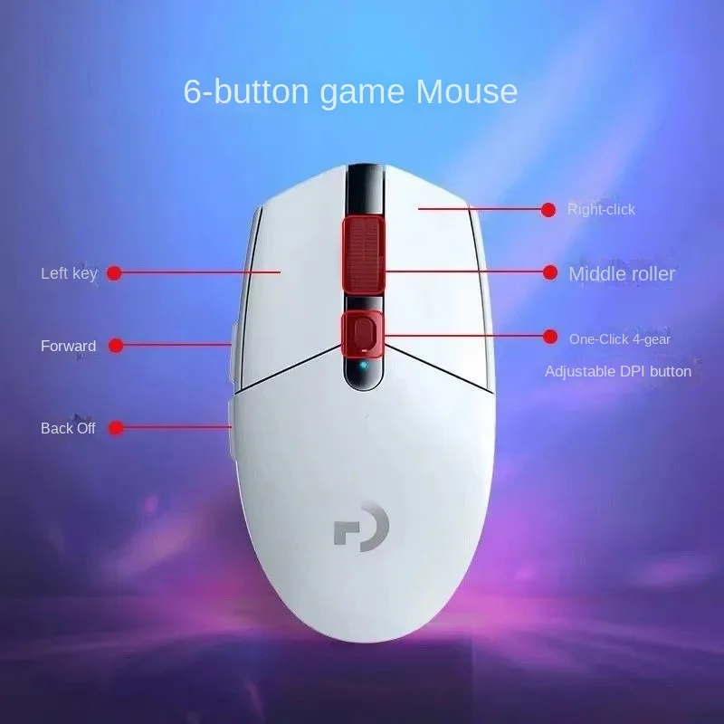 

Logitech wireless game mouse 2.4G notebook office desktop G304 E-sports chicken eating mouse G304
