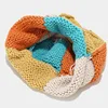 Autumn and Winter Acrylic Patchwork Thicken Knitted Hat Warm Skullies Cap Beanie Hat for Girl and Women 07 6