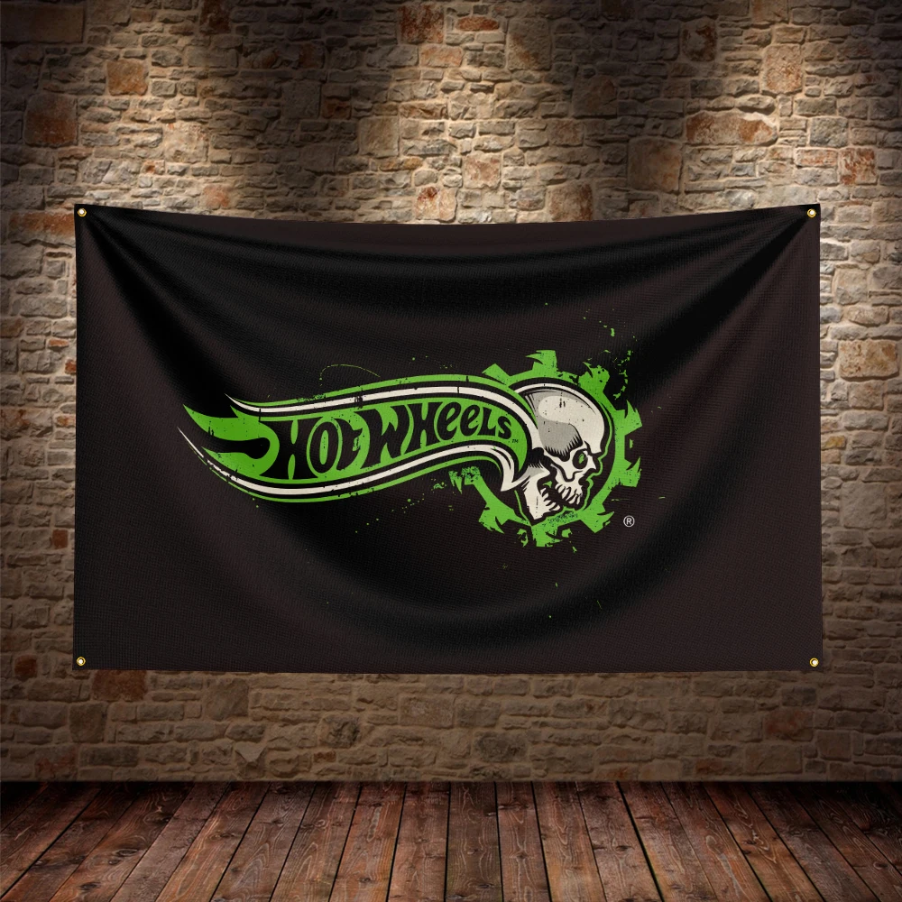 3X5Ft Hotwheels Flag Polyester Printed Car Banner For Decor