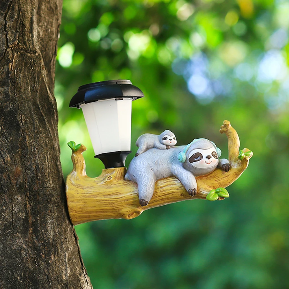 

Solar Lamp Cartoon Animal Statue Squirrel Sloth LED Garden Lights Creative Waterproof Lamp for Tree Patio Courtyard Solar Lamps