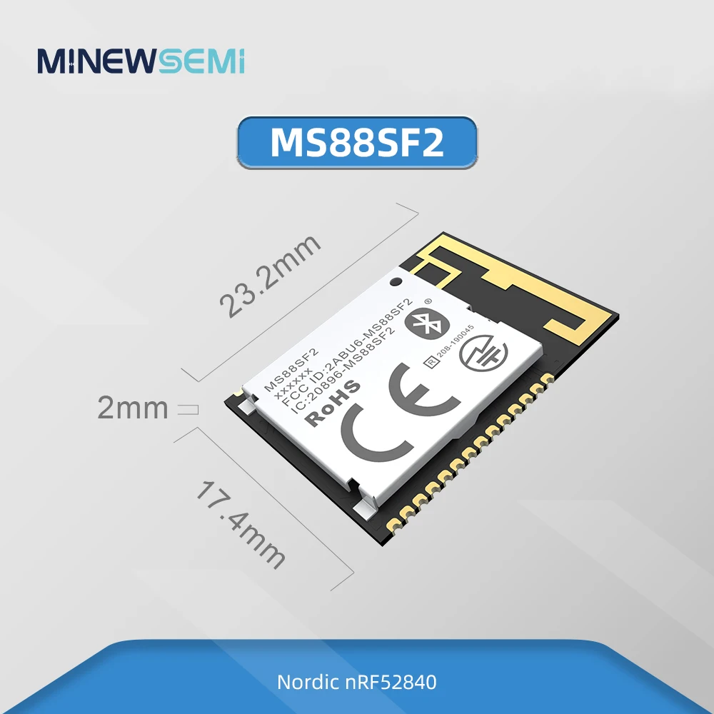 초저전력 무선 BLE 5.0 모듈, nRF52840 SoC 기반, 블루투스 연결용 완벽한 솔루션 제공, MS88SF2