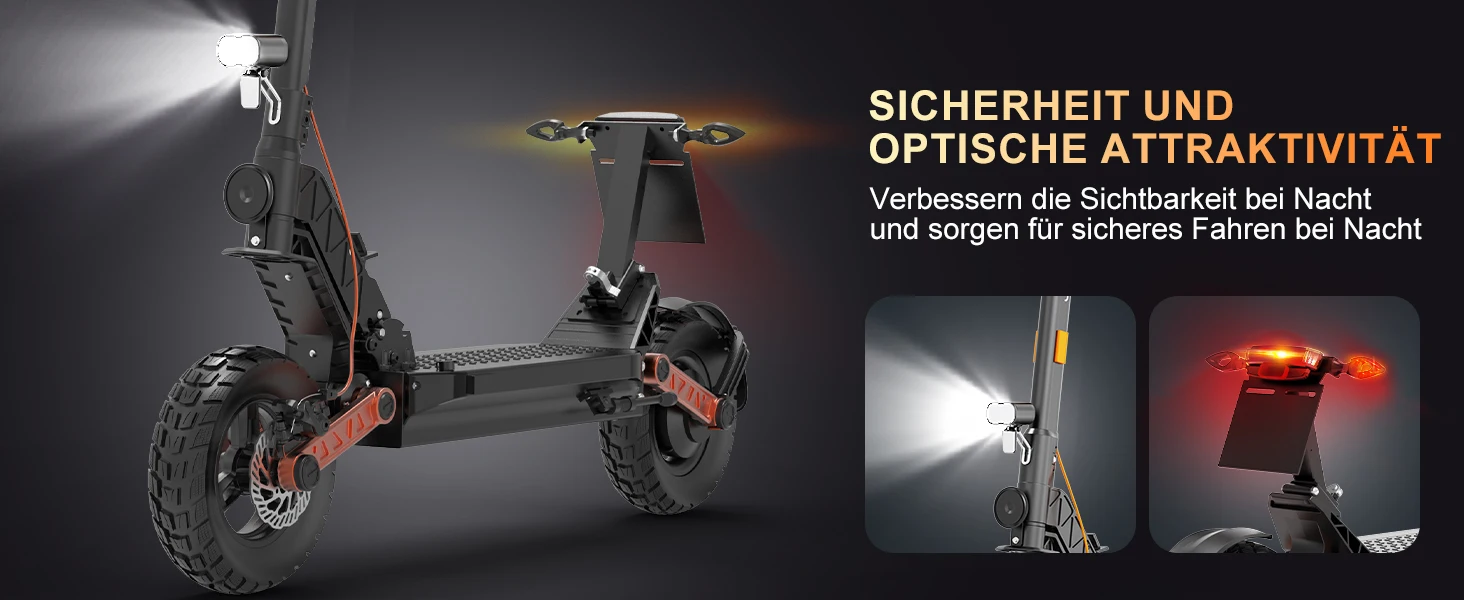 JOYOR S8E E Scooter mit Straßenzulassung, 48V 26Ah, Max 45km/h und 80km Reichweite, 10-Zoll-Reifen Faltbarer Elektroroller für Erwachsene – Detail 6