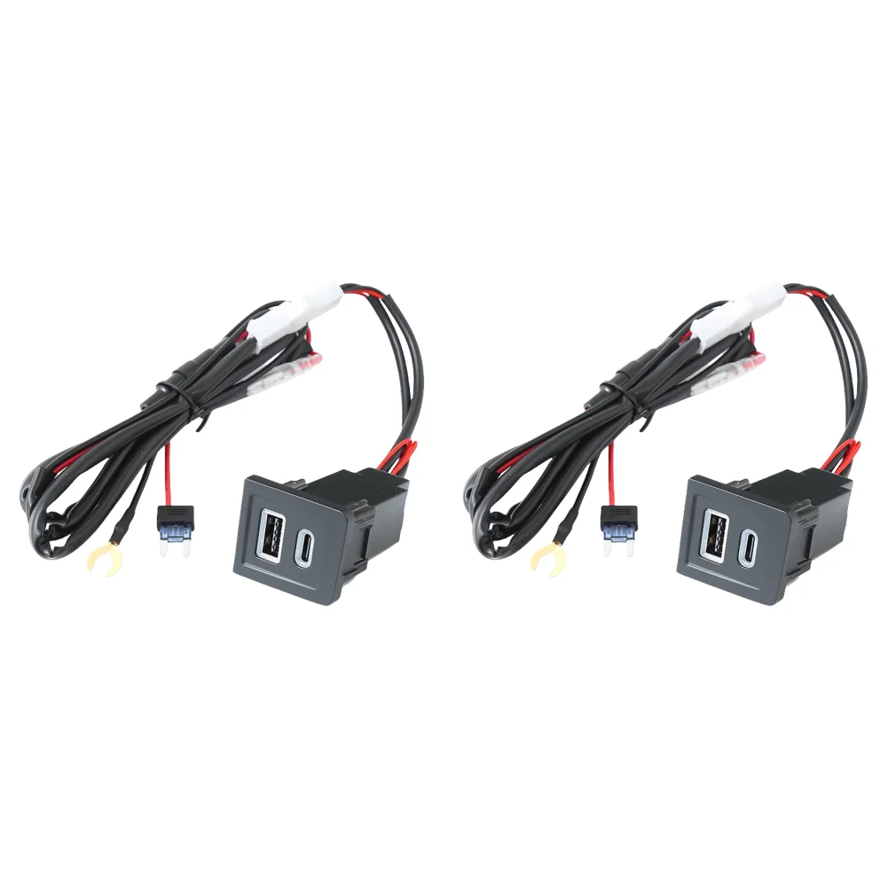 Double Prise USB Charge Rapide Type-C PD + QC3.0 Pour Multivan T5 2003-2015 - Adaptateur Allume-cigare